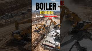 BOILER INSTALLATION ERECTINON- FROM FOUNDATION TO FIRE . #boiler #viral #youtube #youtubeshorts #ai