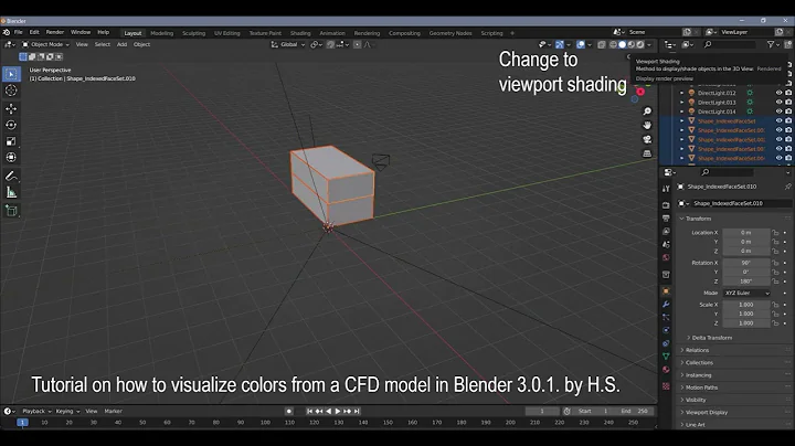 How to visualize colors of a OpenFoam - CFD model in Blender 3.0.1 #openfoam #blender