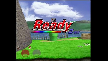 Super Smash Bros Melee Debug Menu - Mario vs. Luigi on 1-1 Mushroom Kingdom - Stamina Mode