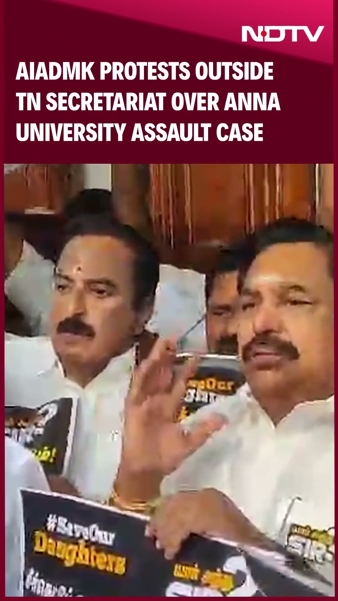 AIADMK Holds Protests Outside TN Secretariat Over Anna University Assault Case