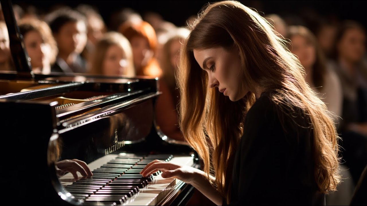 Though she was laughed at for reaching for the piano, her performance won over the crowd instantly..