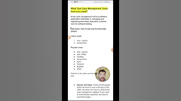 What Test Case Management Tools have you used   | 1 minute - Software Testing Shorts #36