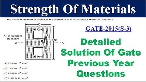 Strength Of Material || Detailed Solution Of Gate Numerical || GATE-2015 (SET-3) || A24 knowledge