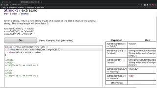 Famous CodingBat String1 extraEnd Wealth
