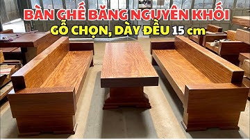 🟢CHI TIẾT - Bàn ghế băng nguyên khối gỗ Cẩm Hồng chọn gỗ siêu đều, vân đẹp | BGNK605