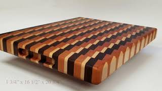 Large Walnut Cherry Maple Cutting Board