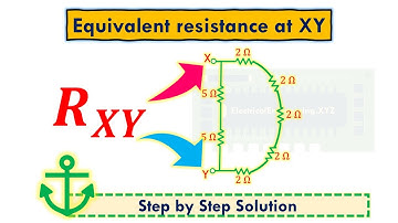 Series Parallel Circuit 14 - D shape Letter Equivalent Resistance Problem with Step-by-Step Solution