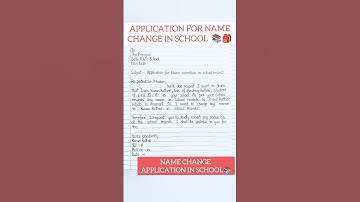 Application for name change in school 🏫🧑‍🏫#namecorrection
