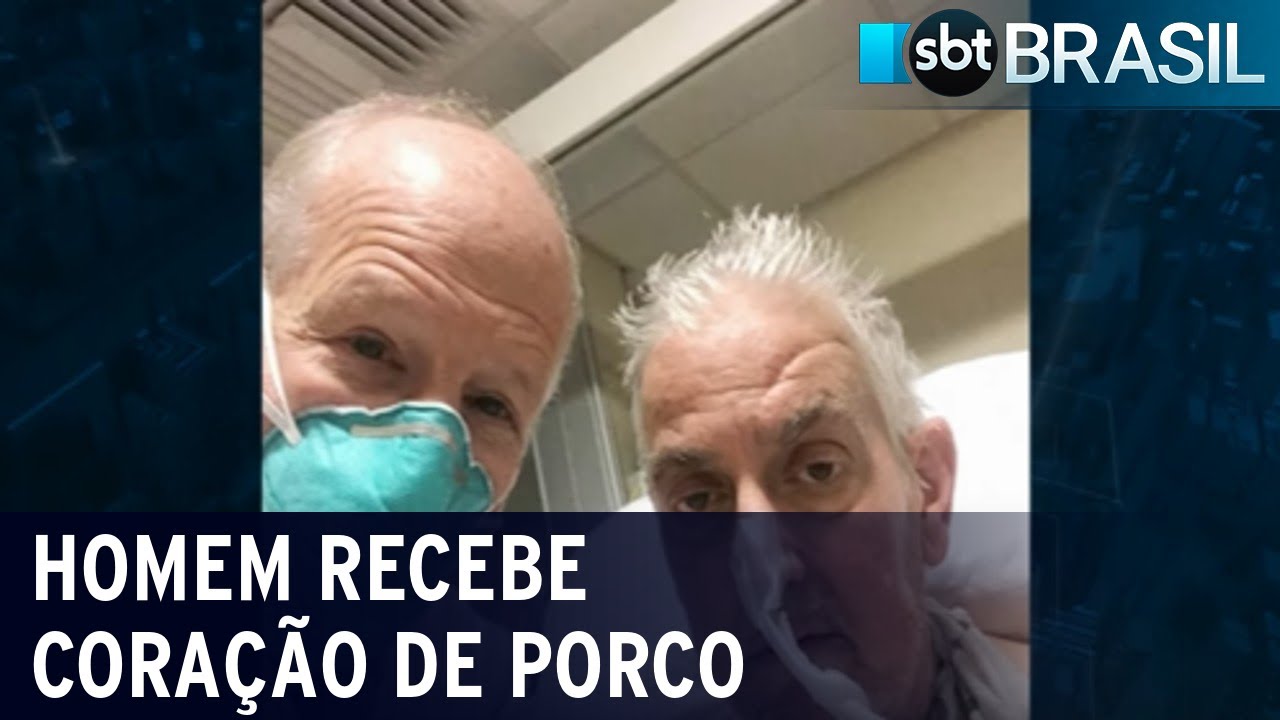 Homem recebe coração de porco em transplante pela primeira vez | SBT Brasil (11/01/22)