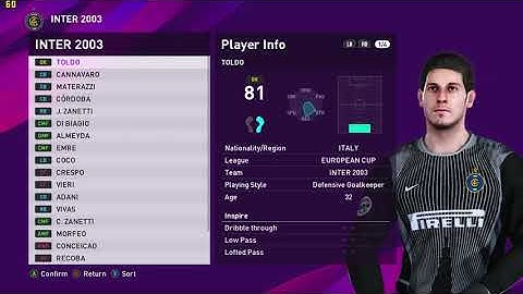 eFootball PES 2020 - Inter 2003