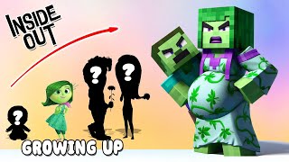 Inside Out Minecraft Growing Up Evolution | Cartoon Wow