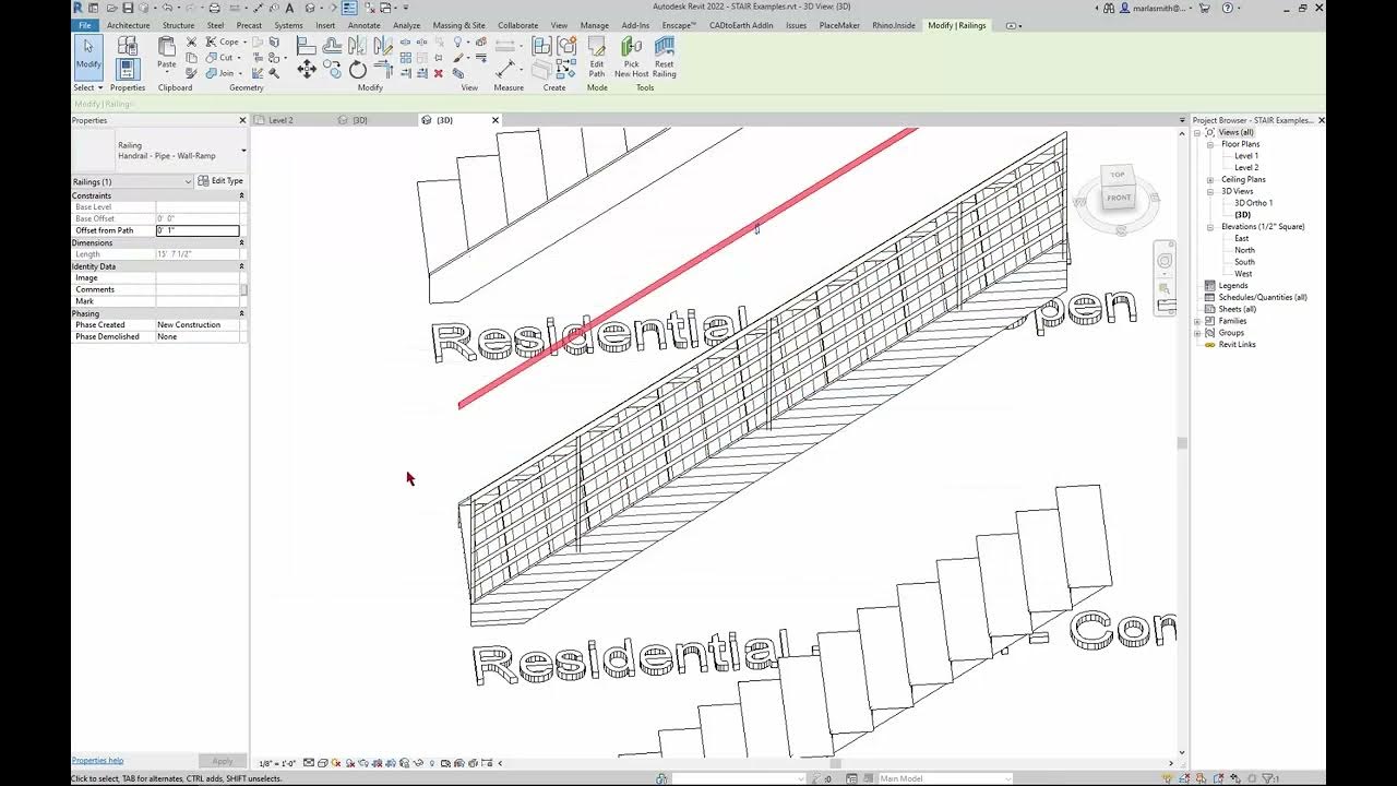 Revit System Families Railings YouTube