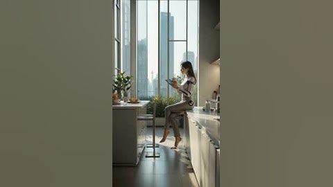 Morning in a Futuristic Kitchen#FutureRoboHub #AI #Robotics #TechInnovation