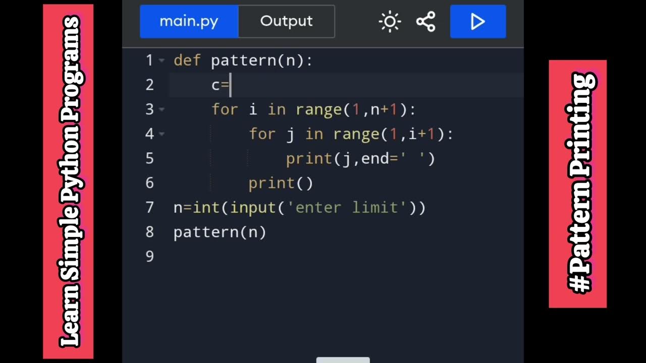 Pattern Printing Program - Learn Simple Python Programs ...