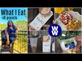 WHAT I EAT IN A DAY weight watchers | Dirty Chai + Shrimp Tacos!