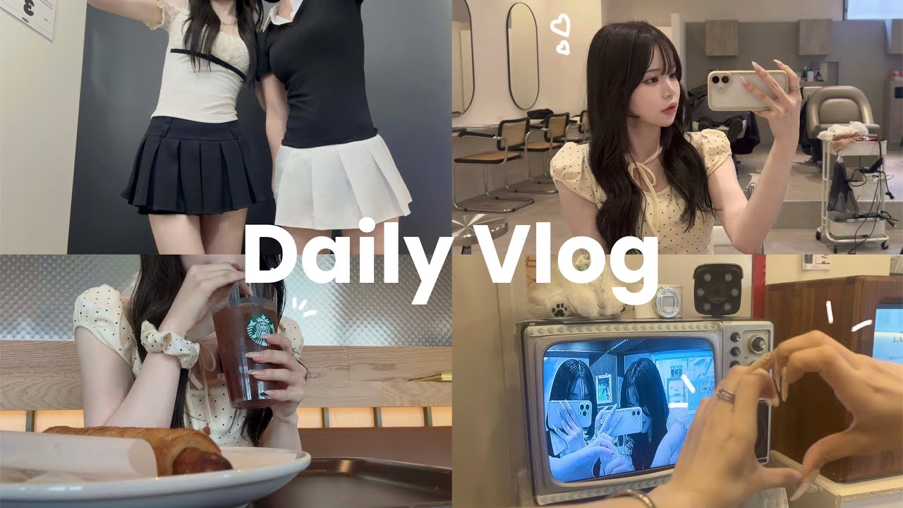 【Vlog】韓国に留学してる友達と東京カフェ巡り☕️＆彼氏に内緒でイメチェン💇‍♀️ご飯🍚/食事/美容💅