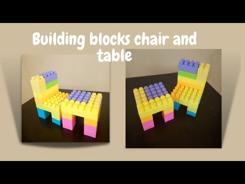 How to Make A Table and Chair using Building blocks l Building Blocks ...