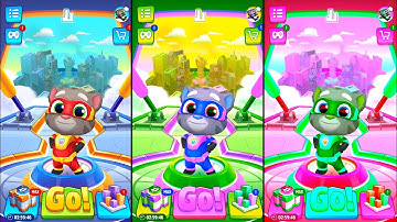 Talking Tom Hero Dash Super Tom 3x Colors Reaction Android Pad Gameplay