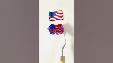 What Colors do mixed flag makes?🇺🇸#shorts #satisfying #paintmixing #colormixing