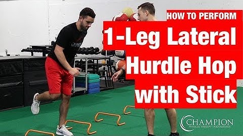1 Leg Lateral Hurdle Hop with Stick