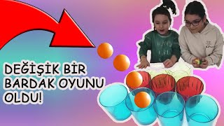 Pi̇npon Topuyla Mutlu Bardak Oyunu Eğlenceli Çocuk Videosu - Funny Kids Video
