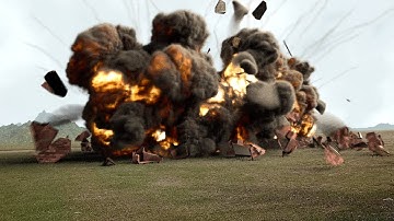 Explosion effect made in Blender and houdini | VFX