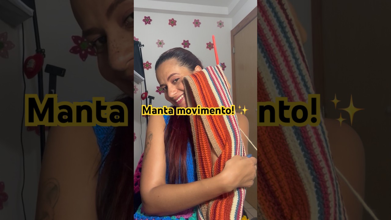 Manta movimento! #crochet #mantadotempo