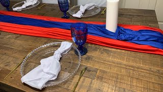 Red White and Blue Table Decor | Tablescape 2022 #redwhiteandblue2022