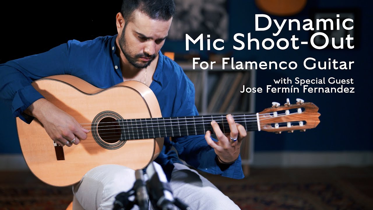 Динамическая микрофонная съемка для записи гитары фламенко — со специальным гостем Хосе Фермином ...