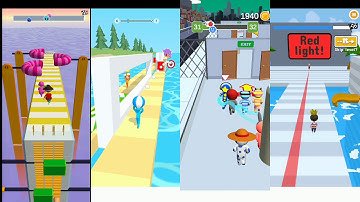 Fun Race 3D v/s Tricky Tracks v/s Touch The Wall v/s Run Party || Android, iOS Gameplay Walkthrough