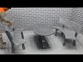 Diy table chair family  how to make unique cement table chair from natural stone