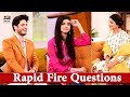 Watch Rapid Fire Segment Played By Nida Yasir - Syed Arez Ahmed - Zainab Shabbir Online In Hd