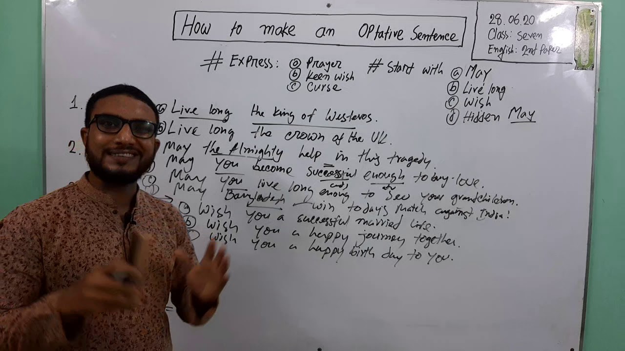 How To Make An Optative Sentence YouTube