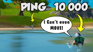 Winning fortnite on *10000* ping!