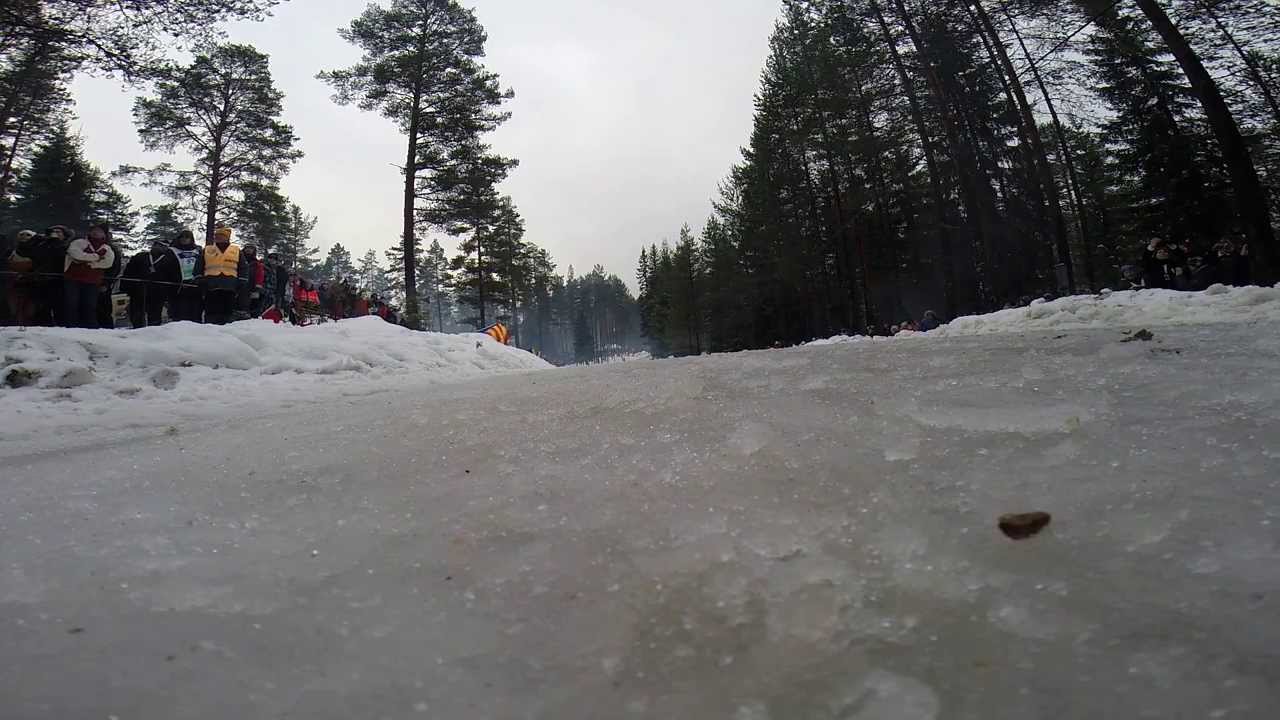 Rally Sweden 2014 Juho Hänninen jump over camera Colin's crest