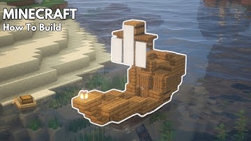 minecraft: How to Build a Tiny Ship Starter House | Small Boat House Tutorial