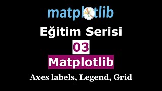Matplotlib Eğitim Serisi | 03 Matplotlib Axes labels, Legend, Grid