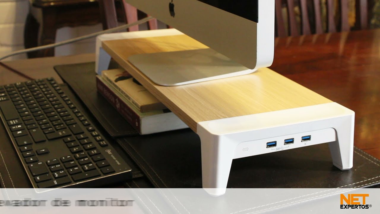 Elevador Alzador Base Monitor Escritorio con USB 