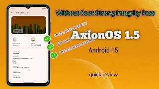 AxionOS 1.5 Android 15 ! Latest new custom rom for Mi439/Redmi 7A,8,8A,8A Dual...