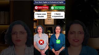 Basic English vs Professiinal English | Before Training vs After Training #reels #englishcaffe