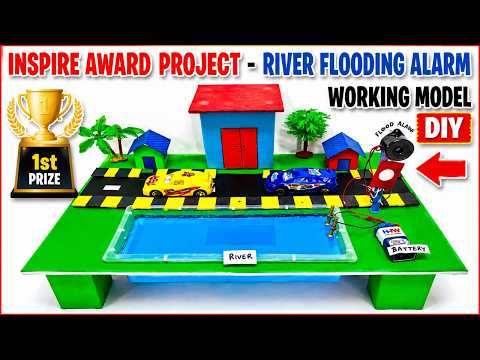 inspire award winning science project 2026 - river flooding alarm working model - diy  | DIY pandit