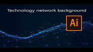 Technology network vector background with particles