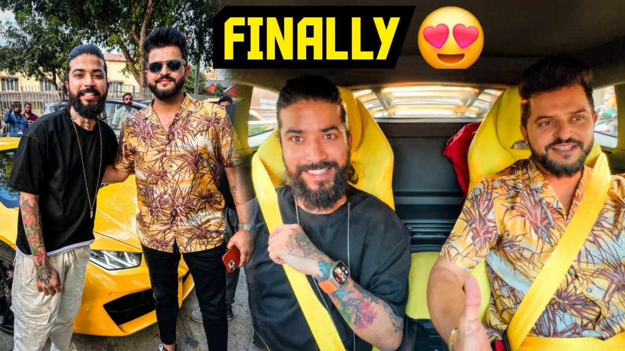 Finally Suresh Raina Bhai Se Mil Hi Liye Apni Lamborghini Mai 😍