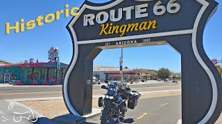 Historic Route 66 by motorcycle, Seligman to Kingman Arizona. Riding solo cross country on my Tiger
