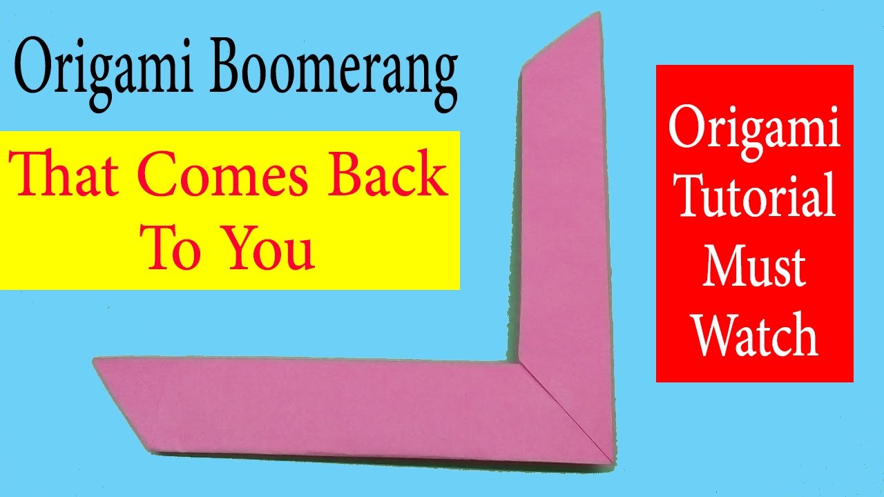 How To Make A Paper Boomerang Step By Step Instructions YouTube