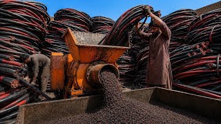 How Scrap Wires Are Recycled Into Valuable Copper & Aluminum | Amazing Factory Process