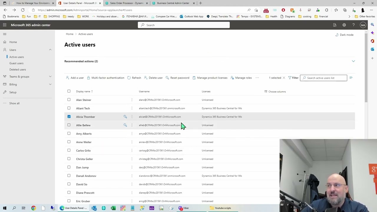 Administering BC environments in SaaS