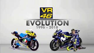 THE EVOLUTION OF VALENTINO ROSSI MotoGP BIKE 1996 - 2018 #FreeWheelie
