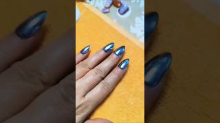 Silver Chrome Nails 💅✨ | Trending Mirror Nail Design#short