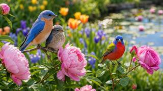 Waterside Flower Garden 2 🌸 3 Hours Relaxing Piano & Birdsong for Deep Sleep & Calm (2026)
